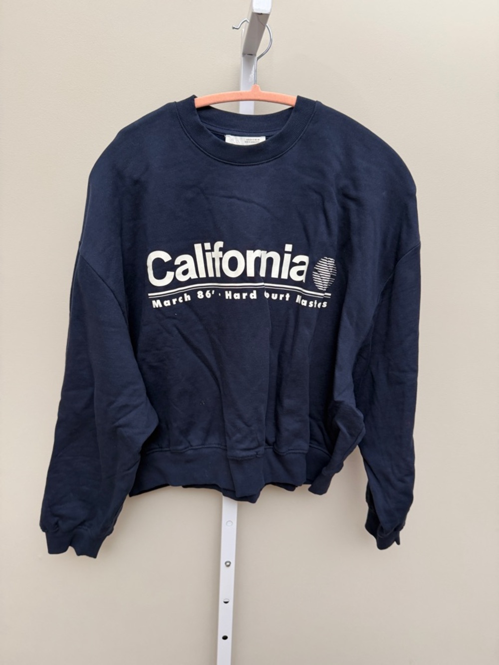 Zara California Graphic Navy Crewneck Sweatshirt - size S - Picture 1 of 4